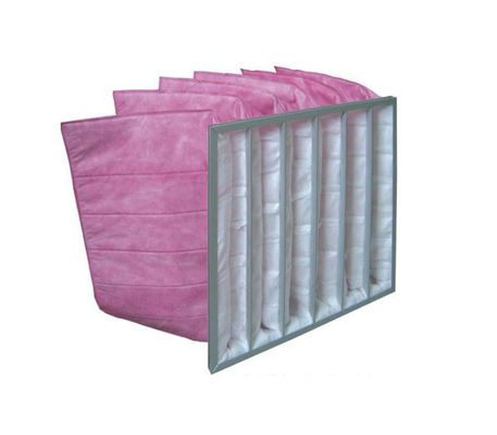 F8 F9 Bag Pocket Air Filter Acciaio Galvanizzato Cornice in alluminio Giallo Bianco Rosa Per l'industria Fabbrica