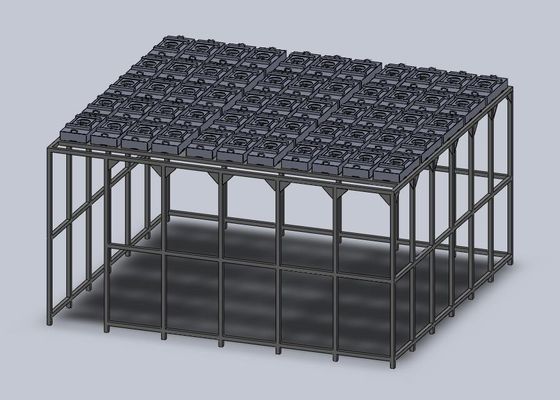Chassis modulare per stanze pulite con livello di rumore inferiore a 65 dB controllo pressione positiva/negativa H14/H13 Hepa