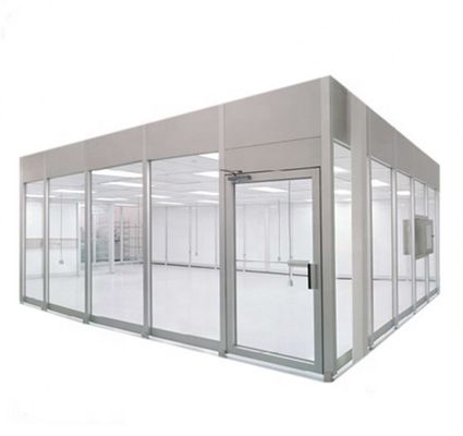 Camere pulite modulari prefabbricate, camere pulite portatili in alluminio e acciaio inossidabile.