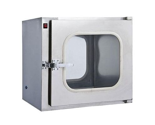 Sala pulita in acciaio a rulli a freddo Pass Through Box con sistema interno e interblocco elettronico SUS304