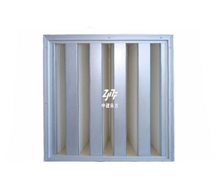 Cornice in acciaio galvanizzato V Bank HEPA Filter, 0.3um HEPA Air Filter Plissato H13