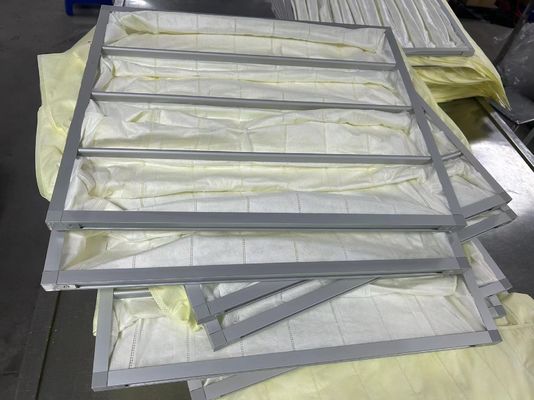 Filtro a sacco di dimensioni personalizzate per condizionatori centrali con elevata capacità di accumulo polvere