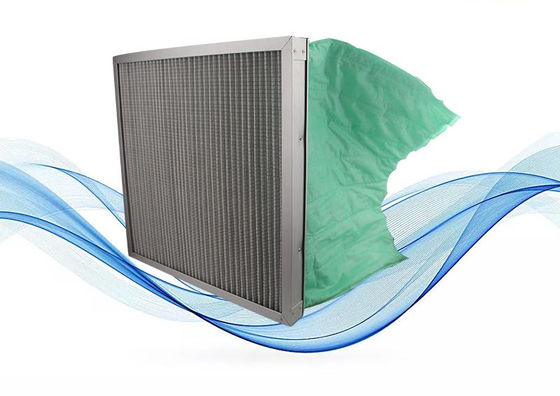 1um filtro d'aria a tasca fibra di vetro Per sistema HVAC 45%-95% efficienza di filtrazione