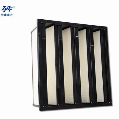 Sottoefficienza MERV 8 Superfine V Filtro dell'aria bancario Tipo W Polvere Capacità di filtrazione ampia Raccogliere polvere