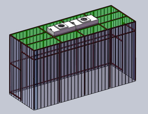 Stanza anti-statica per la stanza pulita con custodia in legno piatto con controllo ottimizzato della pressione dell'aria