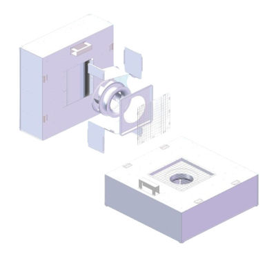 Unità di filtraggio FFU in lega di alluminio con filtri HEPA H13/H14 per filtrazione dell'aria in camera pulita