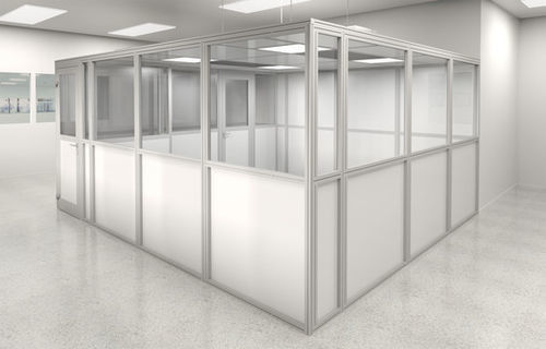 Sala pulita modulare per la produzione di farmaci Porte in acciaio inossidabile e sistemi di monitoraggio dei differenziali di pressione