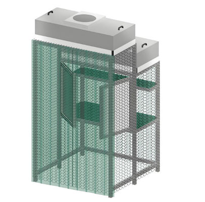 Fabbrica Fornito in acciaio inossidabile Clean Room Booth per superfici non porose e protezione del personale in impianto di produzione di biotecnologia
