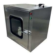 Scatola di passaggio per la stanza pulita dell'industria ottica con passaggio attraverso serratura d'aria e barriera d'aria in argento