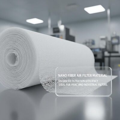 quality Materiale per filtro dell'aria in nanofibra Efficienza di filtrazione migliorata Mezzo filtrante per aria Ideale per filtri HVAC e industriali factory