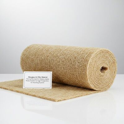 quality Materiale per filtri dell'aria in fibra di vetro resistente al calore, mezzo filtrante per aria adatto per sistemi di trattamento dell'aria ad alta temperatura factory