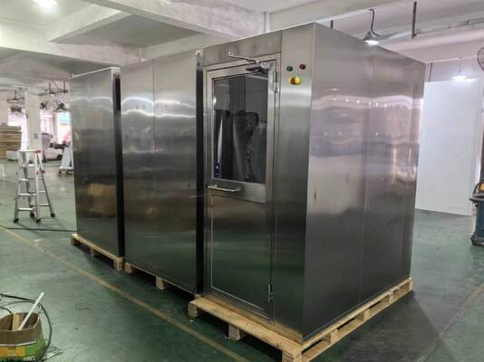 quality SUS304 Acciaio inossidabile Doccia d'aria per ambienti puliti con efficienza di filtraggio del 99,99% e velocità dell'aria di 22-25 M/s factory